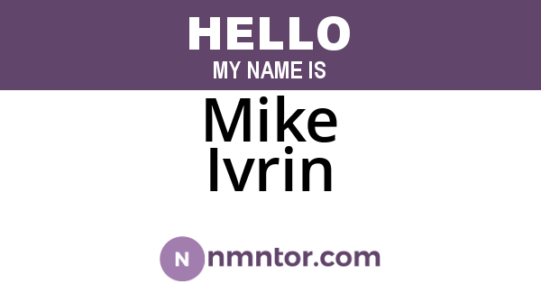 Mike Ivrin