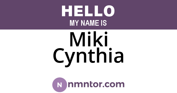 Miki Cynthia