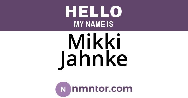 Mikki Jahnke