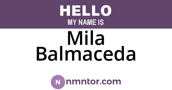 Mila Balmaceda