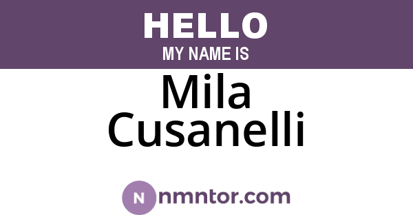 Mila Cusanelli