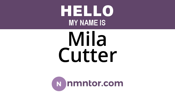 Mila Cutter