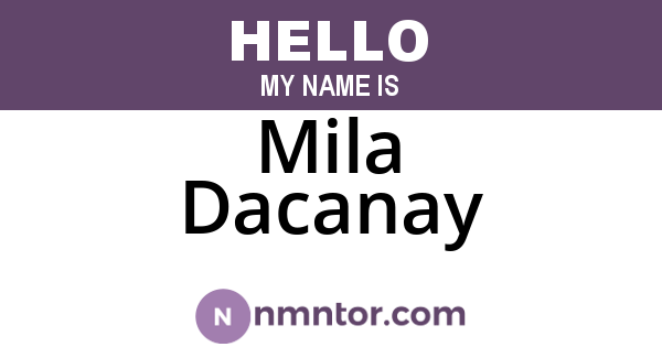 Mila Dacanay
