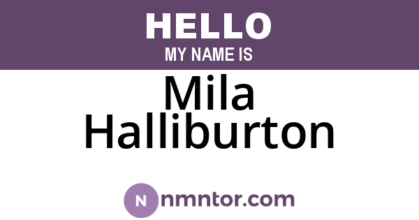 Mila Halliburton