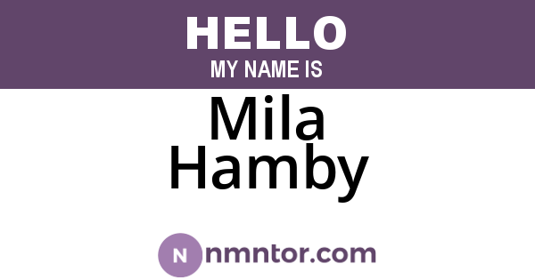Mila Hamby