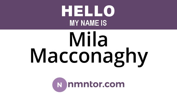 Mila Macconaghy