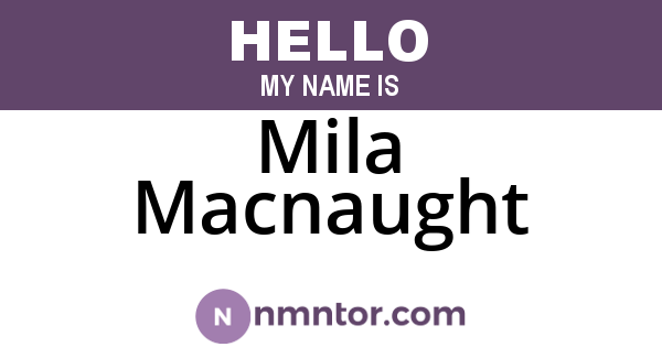 Mila Macnaught