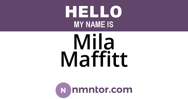 Mila Maffitt