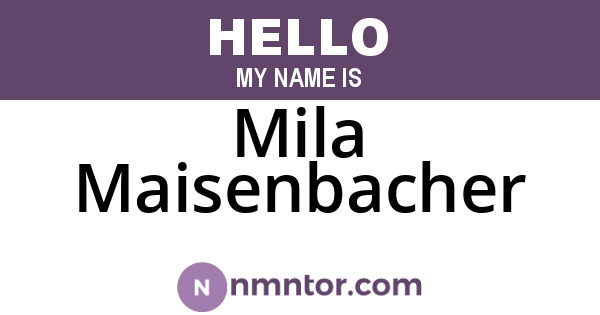 Mila Maisenbacher