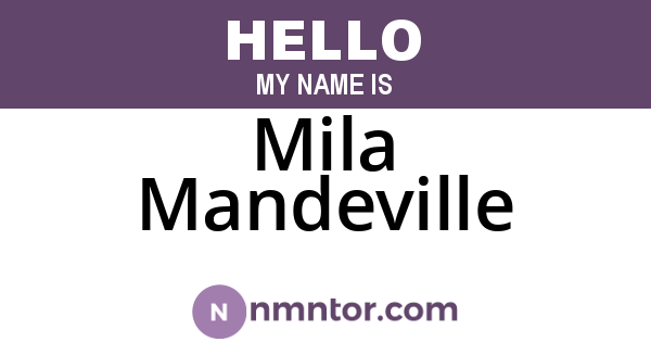 Mila Mandeville