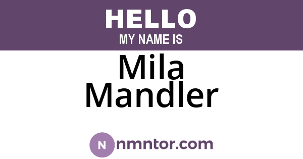 Mila Mandler
