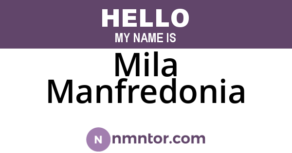 Mila Manfredonia