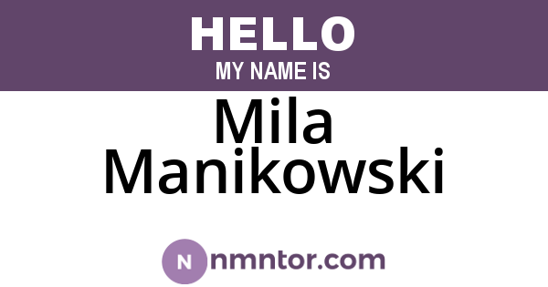 Mila Manikowski
