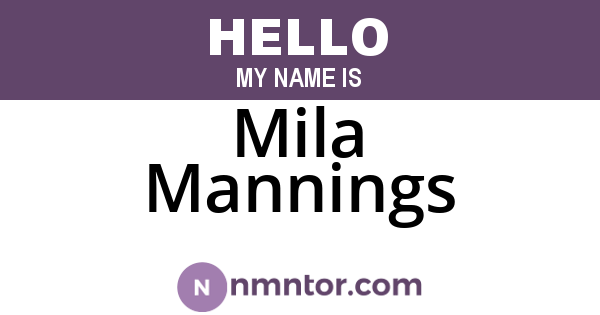 Mila Mannings
