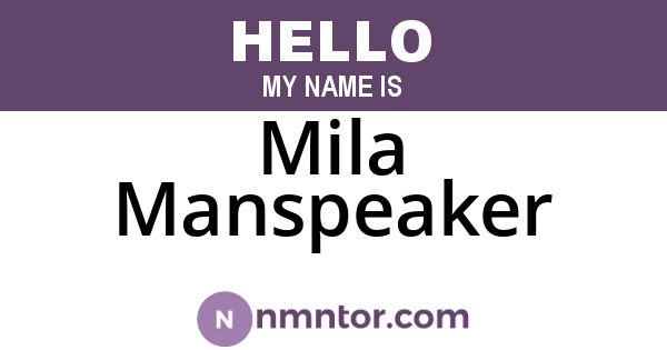Mila Manspeaker