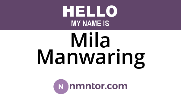 Mila Manwaring