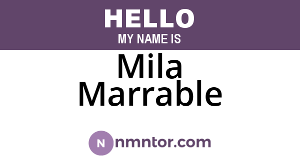 Mila Marrable