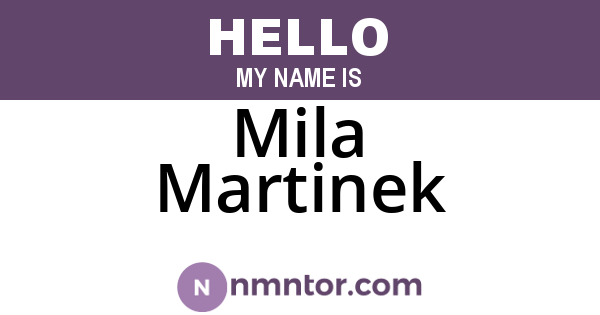 Mila Martinek