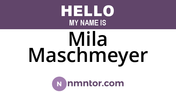 Mila Maschmeyer