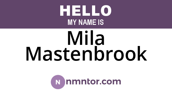 Mila Mastenbrook