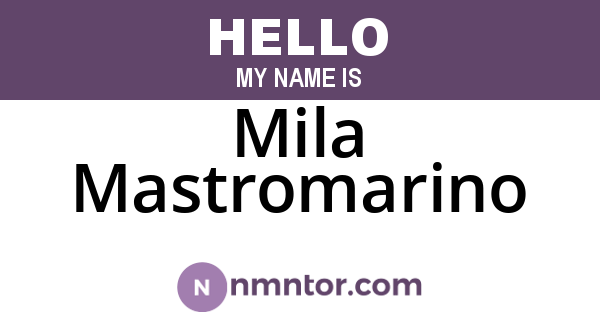 Mila Mastromarino
