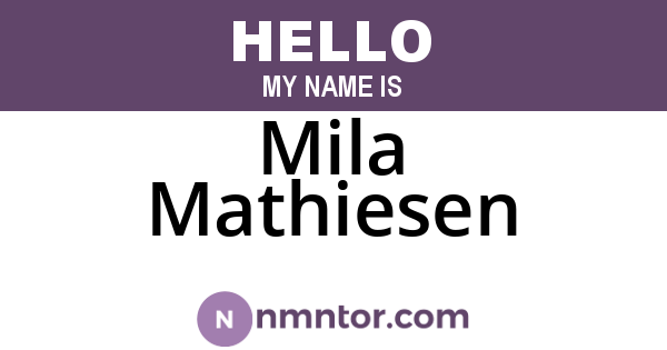 Mila Mathiesen