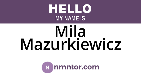 Mila Mazurkiewicz