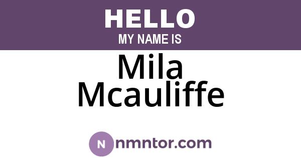 Mila Mcauliffe