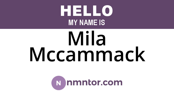 Mila Mccammack