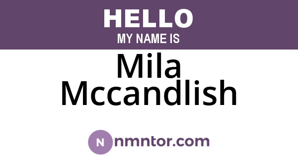 Mila Mccandlish
