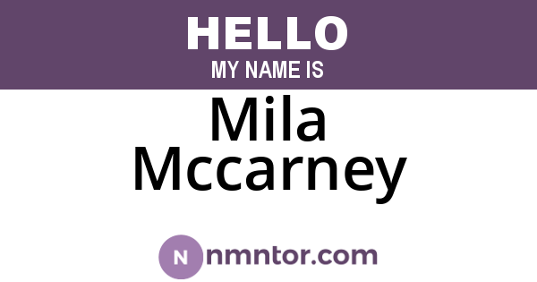 Mila Mccarney
