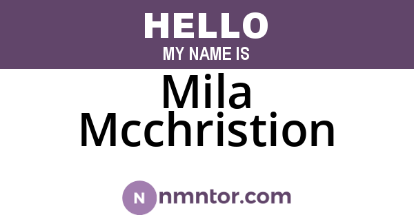 Mila Mcchristion