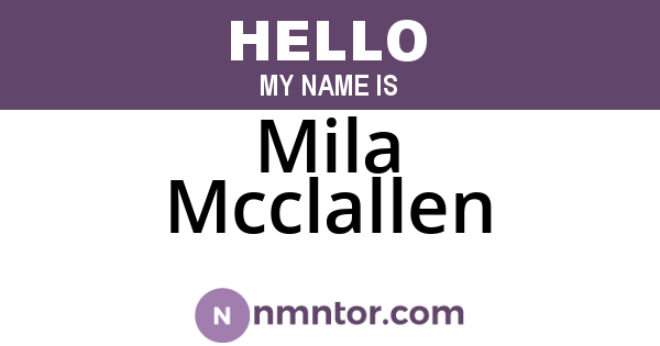 Mila Mcclallen