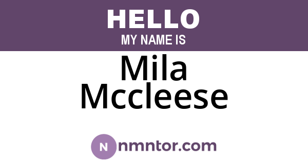 Mila Mccleese