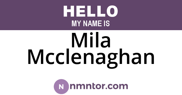 Mila Mcclenaghan