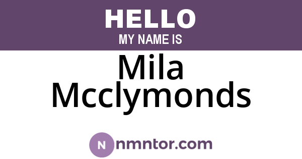 Mila Mcclymonds