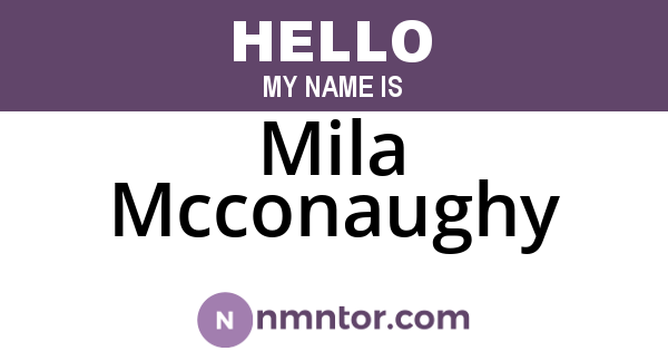 Mila Mcconaughy