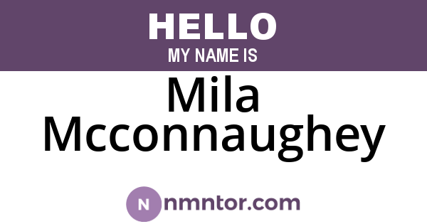 Mila Mcconnaughey