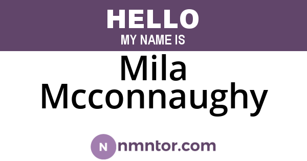 Mila Mcconnaughy