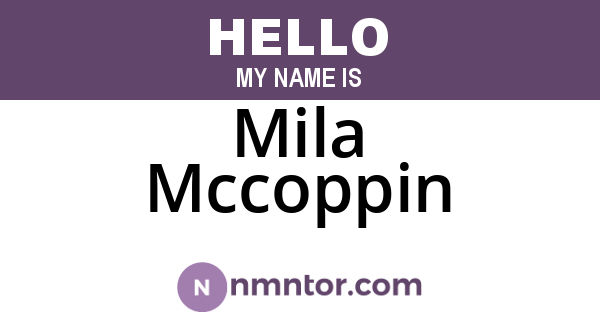Mila Mccoppin
