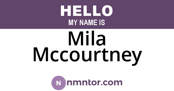 Mila Mccourtney