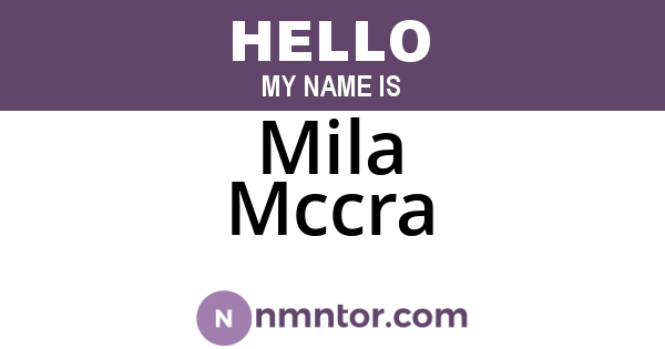 Mila Mccra