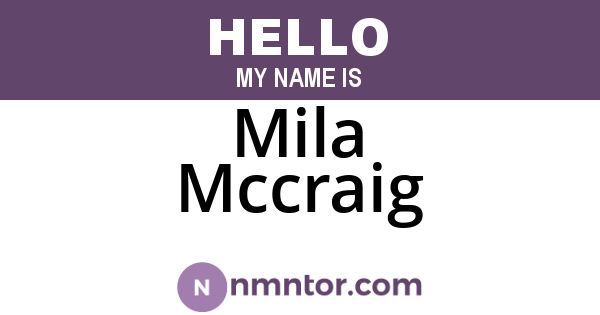Mila Mccraig
