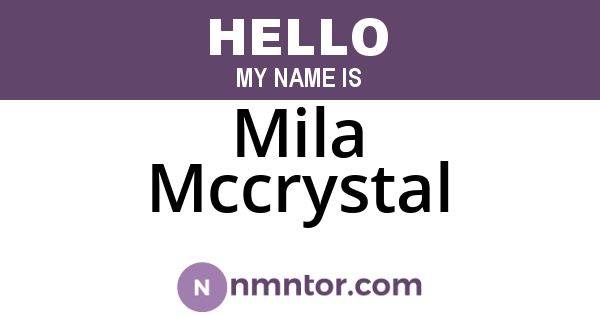 Mila Mccrystal