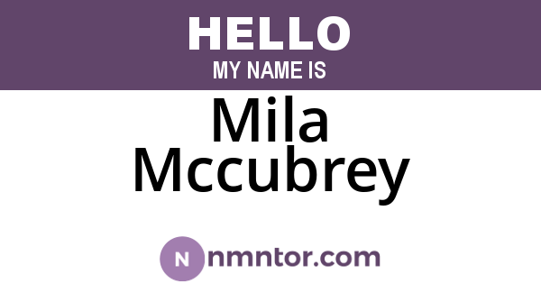 Mila Mccubrey
