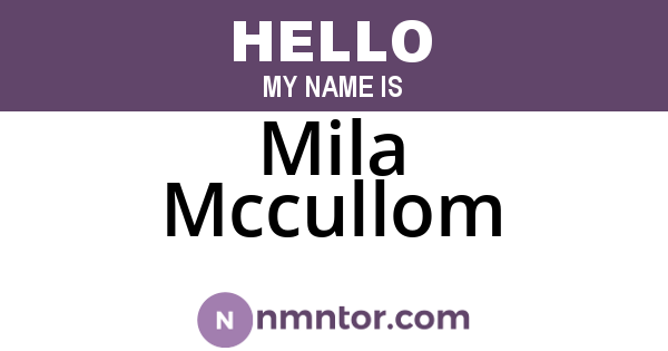 Mila Mccullom