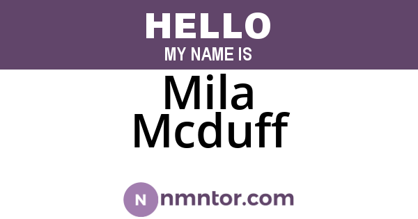Mila Mcduff