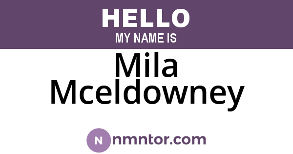 Mila Mceldowney