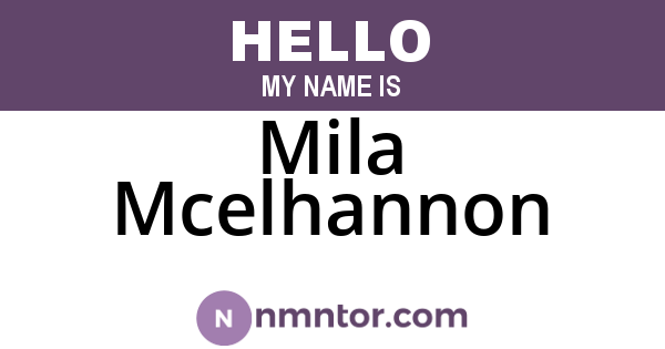 Mila Mcelhannon