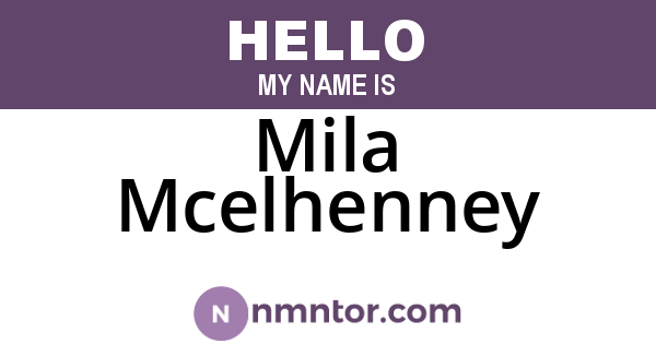 Mila Mcelhenney